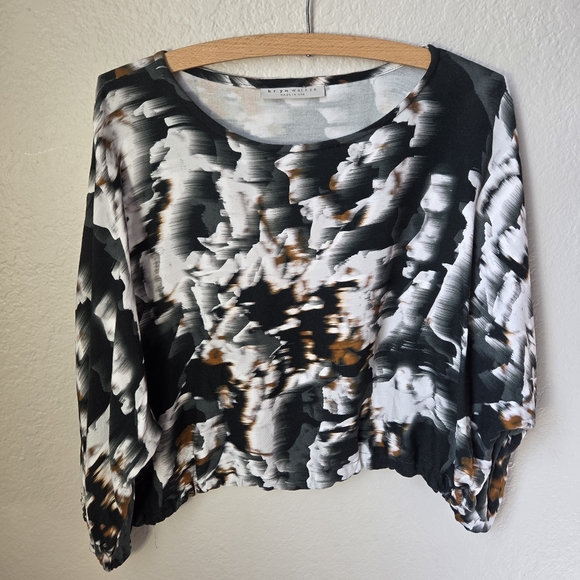 bryn Walker Tops - Bryn Walker Andorra Cropped Tunic Top XXS Women's Green Bex Short Sleeve